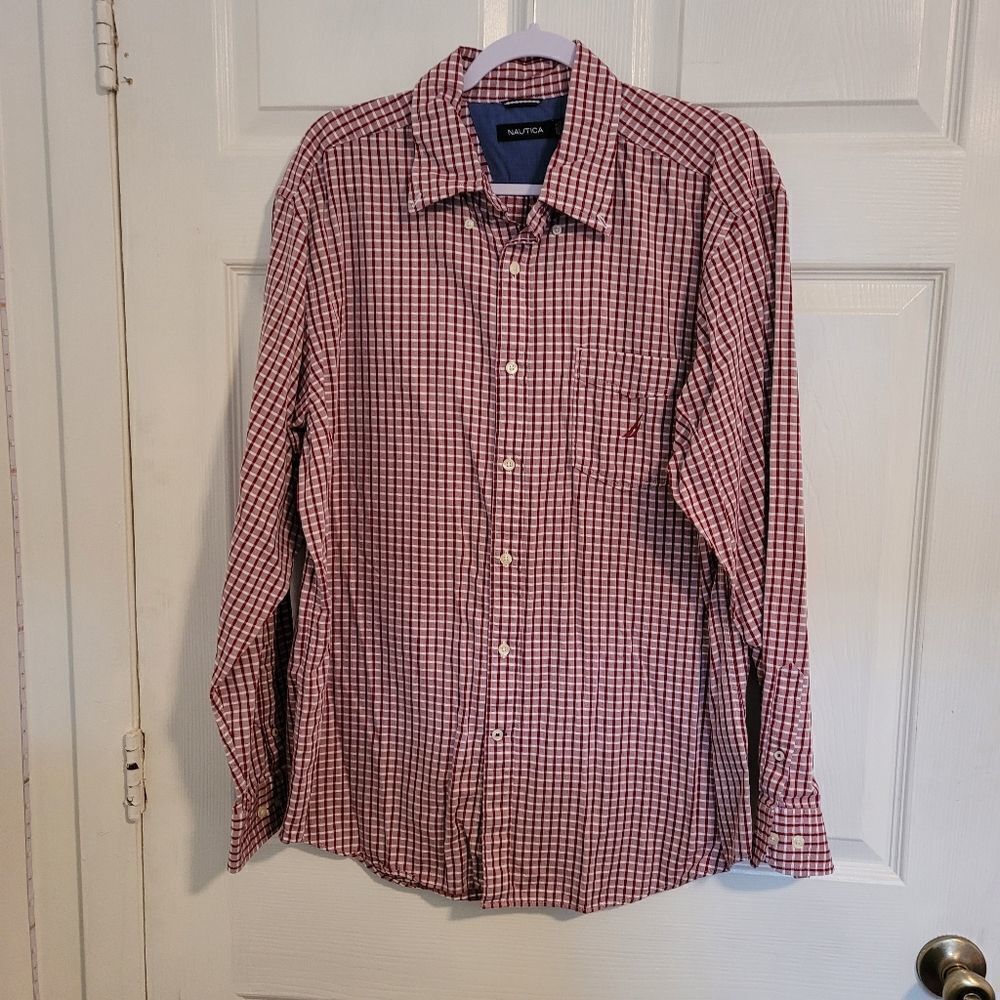 Nautica mens long sleeve button up shirt